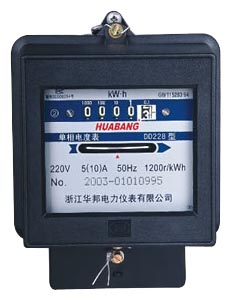 DD228单相机械式电能表 电度表黑色壳体 全铜